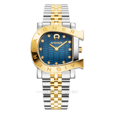 AIGNER MASSA DUE AGW.249002 Women's Silver Gold Dial Blue Stainless Steel Swiss Made