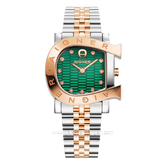 AIGNER MASSA DUE AGW.249004 Women's Silver Rosegold Dial Green Stainless Steel Swiss Made