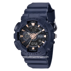 DIGITEC MDA-3020T Navy Digital Analog Rubber Strap