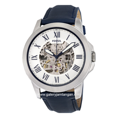 FOSSIL ME3111 Automatic Blue Silver Leather Strap