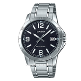 Casio General MTP-V004D-1B2UDF Silver Dial Black Stainless Steel