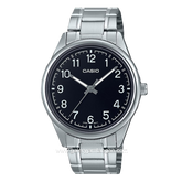 CASIO General MTP-V005D-1B4UDF Silver Dial Black Stainless Steel