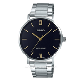 CASIO General MTP-VT01D-1BUDF Silver Dial Black Stainless Steel