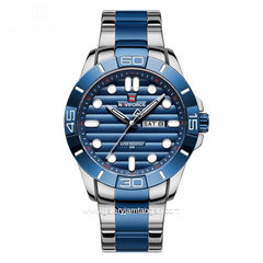 NAVIFORCE NF-9198 Silver Dial Navy Stainless Steel