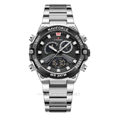 NAVIFORCE NF-9207M Silver Stainless Steel Strap