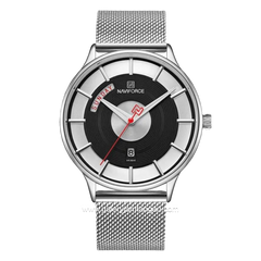 NAVIFORCE NF-3007 Silver Black Sandrope Strap