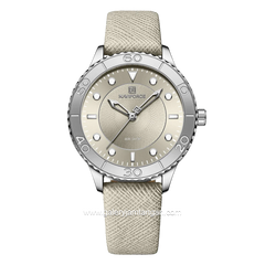 NAVIFORCE NF-5020L Grey Silver Leather Strap