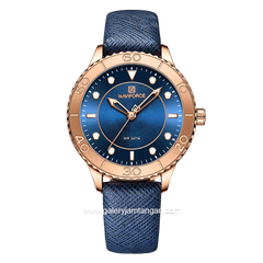 NAVIFORCE NF-5020L Blue Rosegold Rubber Strap