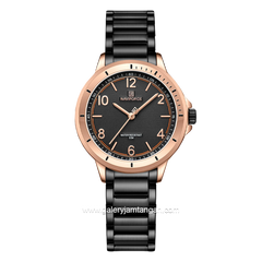 NAVIFORCE NF-5021L Black Rosegold Stainless Steel Strap