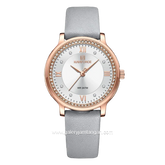 NAVIFORCE NF-5036L Women Watch Ring Rosegold Leather Strap
