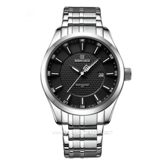 NAVIFORCE NF-8032 Silver Dial Black Stainless Steel
