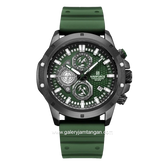 NAVIFORCE NF-8036M Chronograph Green Black Silicone Strap