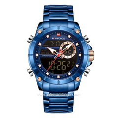 NAVIFORCE NF-9163M Ana-Digi Full Blue Stainless Steel