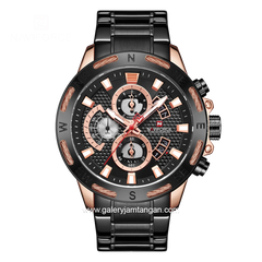 NAVIFORCE NF-9165M Black Rosegold Stainless Steel