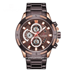NAVIFORCE NF-9165M Brown Rosegold Stainless Steel