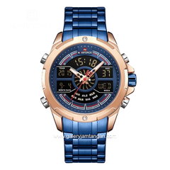 NAVIFORCE NF-9170M Navy Rosegold Stainless Steel Strap