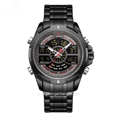 NAVIFORCE NF-9170M Full Black Stainless Steel Strap