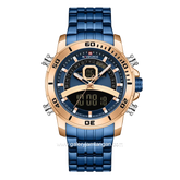 NAVIFORCE NF-9181M Digital Analog Blue Rosegold Stainless Steel