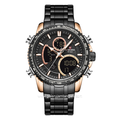 NAVIFORCE NF-9182M Digital Analog Black Stainless Steel