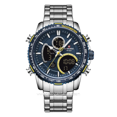 NAVIFORCE NF-9182M Digital Analog Silver Stainless Steel