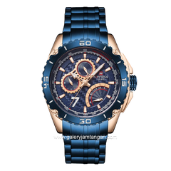 NAVIFORCE NF-9183M Navy Rosegold Stainless Steel Strap
