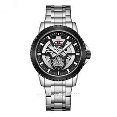 NAVIFORCE NF-9186M Silver Black Stainless Steel