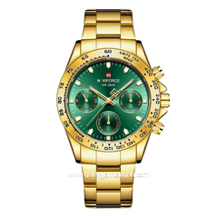 NAVIFORCE NF-9193M Gold Dial Green Stainless Steel