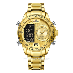 NAVIFORCE NF-9199M Full Gold Stainless Steel Strap