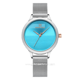 NAVIFORCE NF-5027L Silver Dial Blue Mesh Stainless Steel