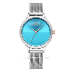 NAVIFORCE NF-5027L Silver Dial Blue Mesh Stainless Steel