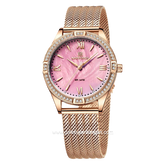 NAVIFORCE NF-5028L Rosegold Dial Pink Mesh Stainless Steel Strap