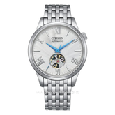 CITIZEN MECHANICAL NH9130-84A Silver Dial Silver Open Heart Stainless Steel