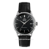 ORIENT BAMBINO 38 MM RA-AC0M02B30B Automatic Black Silver Leather Strap