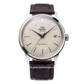 ORIENT BAMBINO 38 MM RA-AC0M04Y30B Automatic Brown Silver Dial Beige Leather Strap