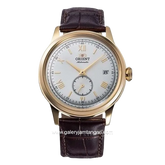 ORIENT BAMBINO VERSION 2 RA-AP0106S30B Automatic Brown Gold Dial White Leather Strap