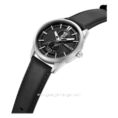 POLICE STYLESHIFT PEWGB0092601 Black Silver Leather Strap