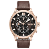 POLICE PEWGC0054204 Brown Rosegold Leather Strap