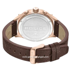 POLICE PEWGC0054204 Brown Rosegold Leather Strap