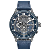 POLICE PEWGC0054205 Chronograph Blue Leather Strap