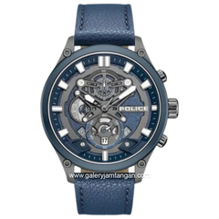 POLICE PEWGC0054205 Chronograph Blue Leather Strap