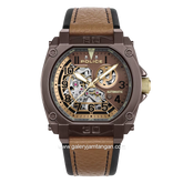 POLICE PEWGE0040002 Automatic Skeleton Dial Leather Strap