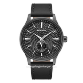 POLICE JET PEWGF0093603 Black Leather Strap