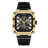 POLICE PEWGM0072003 Black Gold Rubber Strap