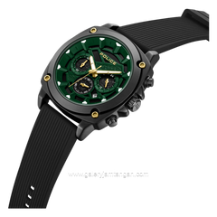 POLICE BOLT PEWGO2240202 Black Dial Green Silicone Strap