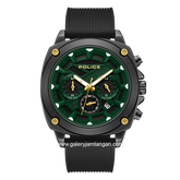 POLICE BOLT PEWGO2240202 Black Dial Green Silicone Strap