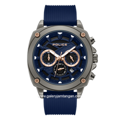 POLICE BOLT PEWGO2240203 Chronograph Blue Silicone Strap