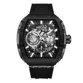 POLICE PEWGQ0063001 Black Silver Rubber Strap