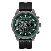 POLICE NEIST PEWGQ0092703 Chronograph Black Dial Green Silicone Strap