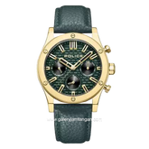 POLICE PEWJF0006202 Green Leather Strap