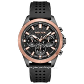 POLICE PEWJQ2204110M Black Rosegold Rubber Strap